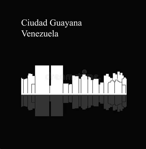 Ciudad Guayana, Venezuela City Silhouette Stock Illustration ...