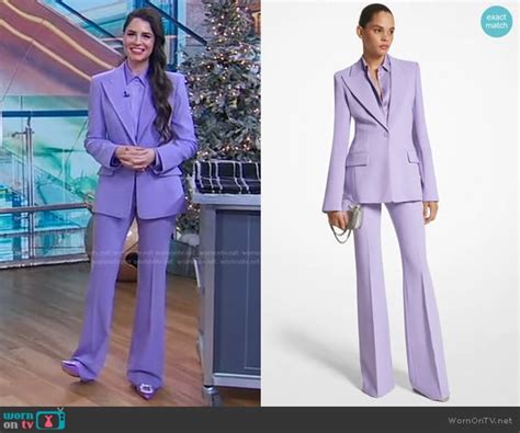 Wornontv Erica Warks Lilac Blazer And Pants On Good Morning America Clothes And Wardrobe From Tv