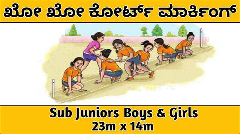 Kho Kho Court Marking Kho Kho Court Measurements In Kannada