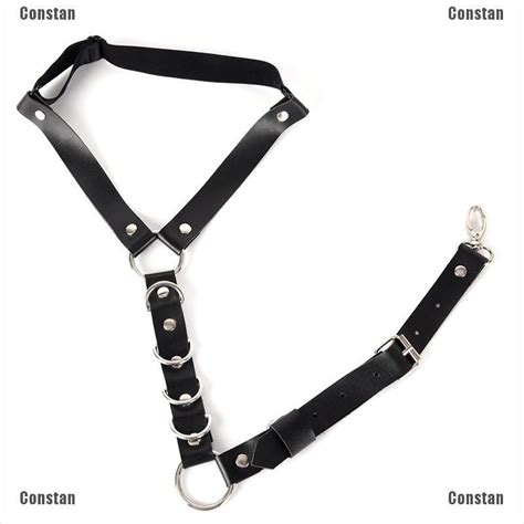 ConstanSexy Single Strap Clip Leather Punk Suspender Hook Adjustable