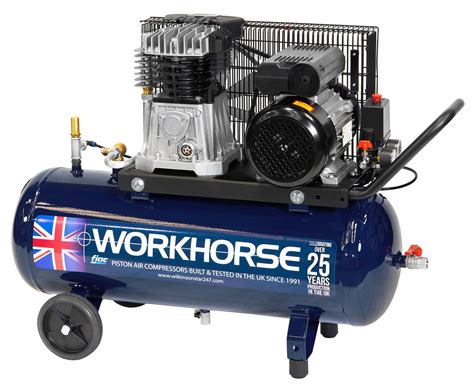 Piston Compressor 3 Hp 50 Litre Receiver Trojan Garage Equipment