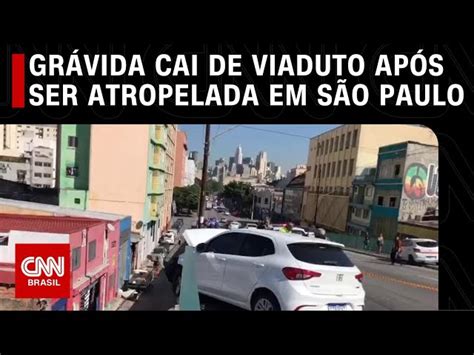 Gr Vida Atingida Em Acidente Entre Ve Culos E Sofre Queda De