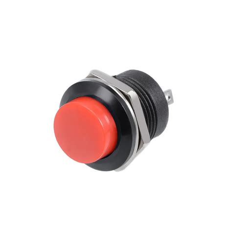 Uxcell Pcs Mm Switches Red Momentary Push Button Switch Round