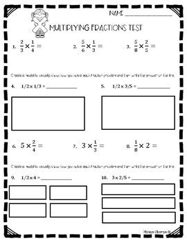 Multiplying Fractions Test 5 NF B 4 5 NF B 4 A 5 NF B 6 By Monica