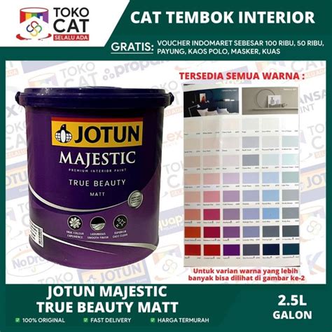 Jual Cat Tembok Interior Jotun Majestic True Beauty Matt White L