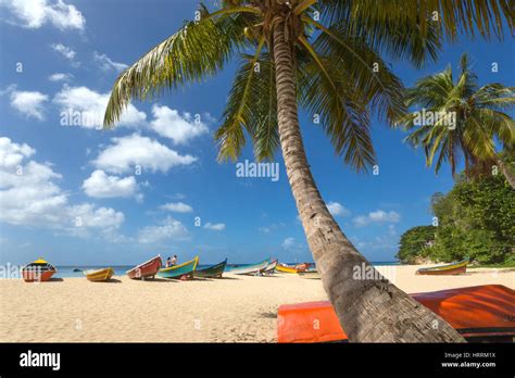 Brightly Painted Yola Fishing Boats Crash Boat Beach Aguadilla Puerto