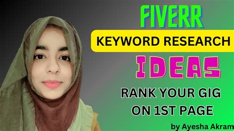 Best Fiverr Keyword Research Ideas Rank Fiverr Gig On First Page Get