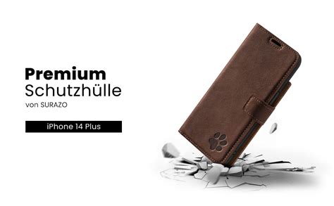 SURAZO Premium Handyhülle für Apple iPhone 14 Plus Echtleder