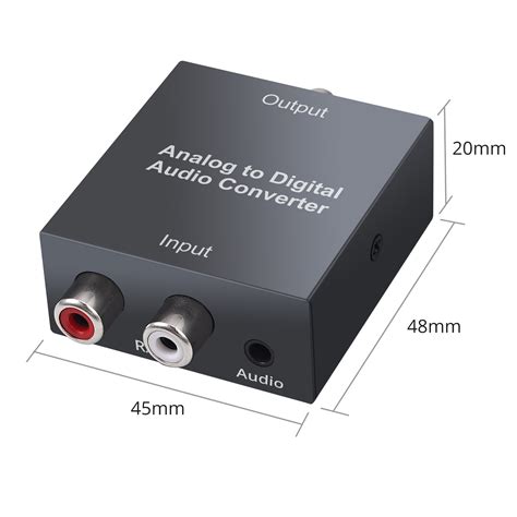 Prozor Analoog Naar Digitaal Audio Converter 2 Rca R L 3 5Mm Aux Naar