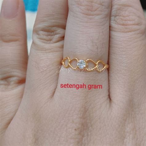 Jual Cincin Emas Muda Setengah Gram Shopee Indonesia