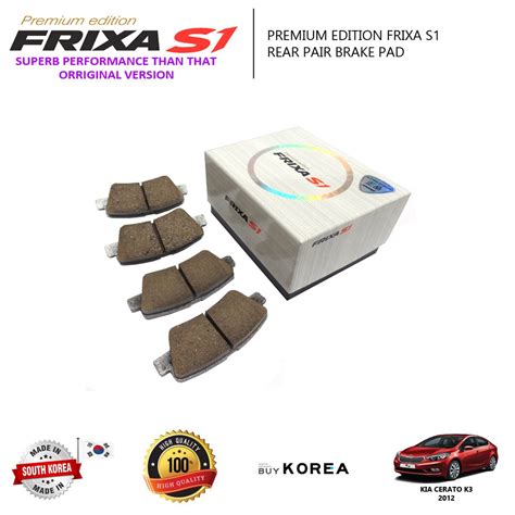 Kia Cerato K3 1 6 2 0 Rear Premium Edition Frixa S1 Brake Pad S1H26R