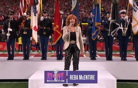 Reba McEntire's National Anthem Performance Before Super Bowl LVIII ...