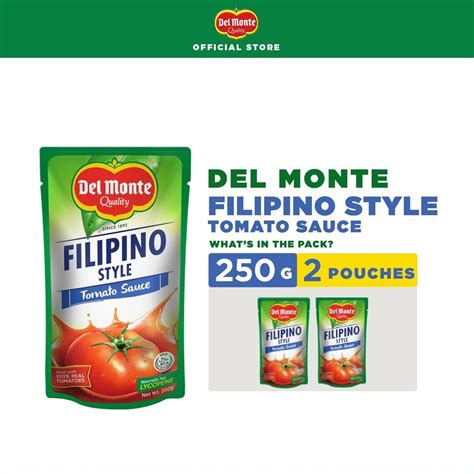 DEL MONTE Tomato Sauce Filipino Style Sauce 250g X2 Rich And Thick