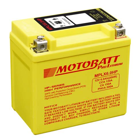 MPLX6 0 HP Motobatt LifePo4 Lithium Battery Replaces MBTX4U MBTZ7S