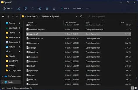 List Of Windows Control Panel Applets CPL Files