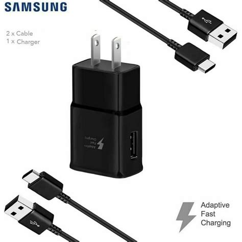 Original Samsung Galaxy A32 Charger Adaptive Fast Charger Kit [1 Wall Charger 2 Type C Cables