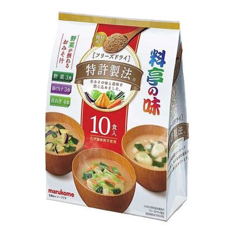 料亭の味 フリーズドライ 顆粒タイプ みそ汁 アソート 10食入 料亭の味 4902713133692 爽快ドラッグ