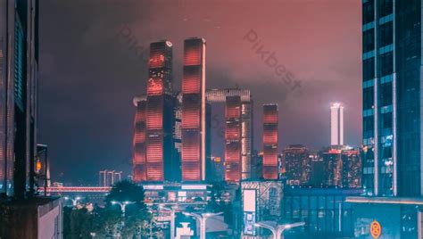 Chongqing Night View Of Raffles Tower | PSD Free Download - Pikbest