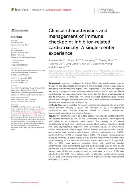 Pdf Clinical Characteristics And Management Of Immune Checkpoint