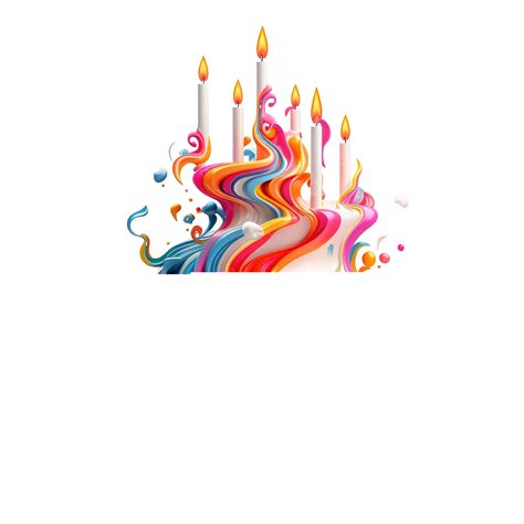 Ai Generative Colorful Birthday Cake Birthday Cake Colorful Png