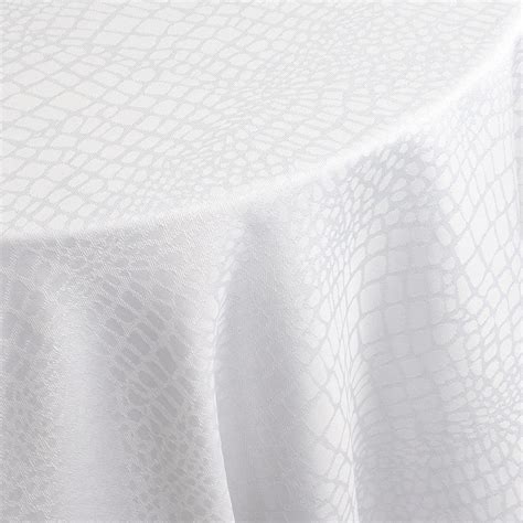 Nappe Ovale X Cm Jacquard Polyester Lounge Blanc Linnea