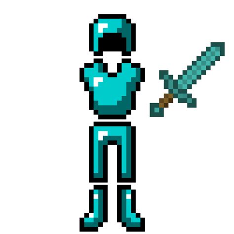 Minecraft Diamond Armor Pixel Art