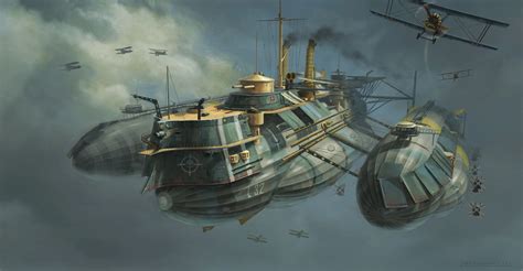 Artstation Flying Ironclad Eddie Bennun Steampunk Ship Steampunk