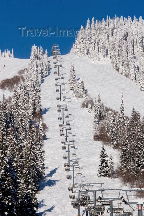 Kamloops, BC, Canada: Sun Peaks skiing resort - chairlifts, ski slopes ...