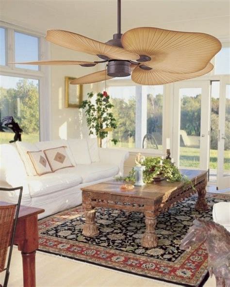 Best Palm Leaf Ceiling Fans Beachfront Decor Living Room Ceiling Fan Tropical Living Room