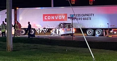 Pd Man In Critical Condition After Crash Between Suv And Semi In West