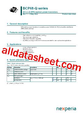 Bcp Q Datasheet Pdf Nexperia B V All Rights Reserved