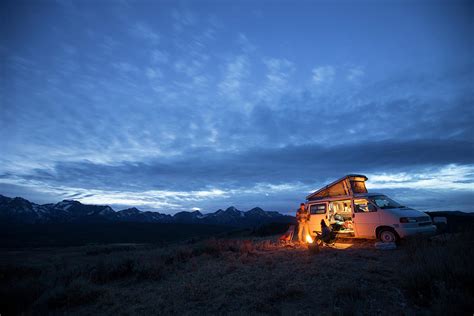 Two People Camping With Van†in Photograph by Woods Wheatcroft