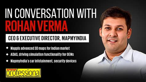 Interview Rohan Verma CEO ED MapmyIndia YouTube