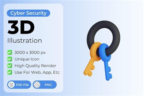 Premium Psd Keys D Illustration