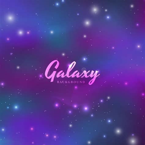 Galaxy Starry Background Square Design Stock Vector Illustration Of