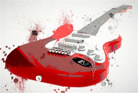 Red Fender Paint Splatter Painting By Dan Sproul