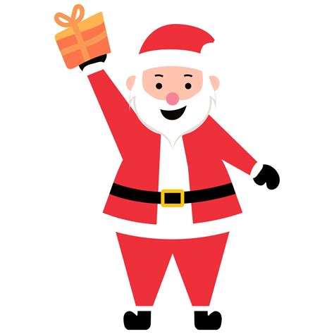 Funny Happy Santa Claus Character With T Waving And Greeting In