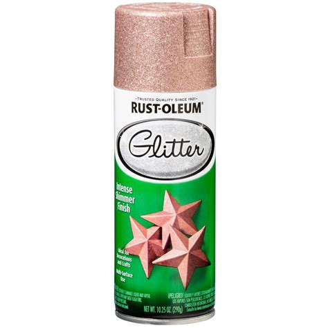 Rust Oleum Specialty 10 25 Oz Rose Gold Glitter Spray Paint 6 Pack