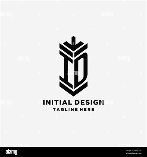 Initials ID Shield Logo Design Creative Monogram Logo Inspiration