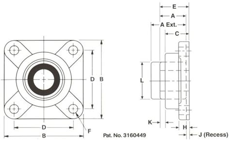 4 Bold Flange Block Dimensions Metcar