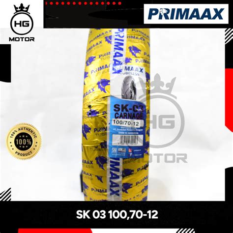 BAN TUBELESS PRIMAAX SK03 SK 03 100 70 110 70 120 70 RING 12 CARNAGE