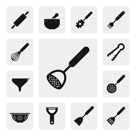 Premium Vector Potato Masher Flat Web Icon Sign Silhouette Solid