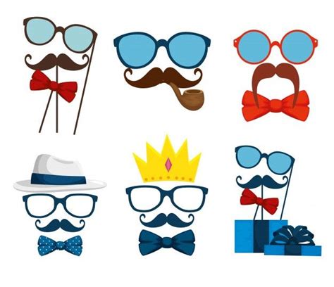 Feliz Dia Del Padre Con Bigote Y Sombrero Vector Gratis Bigotes Y