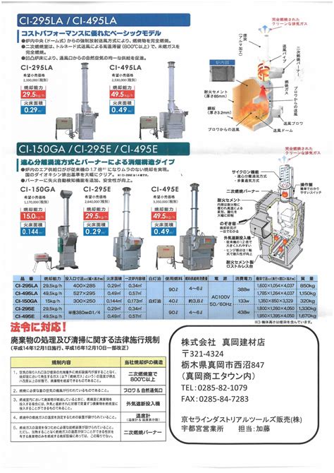 ダイオキシン対策型焼却炉 株式会社真岡建材店