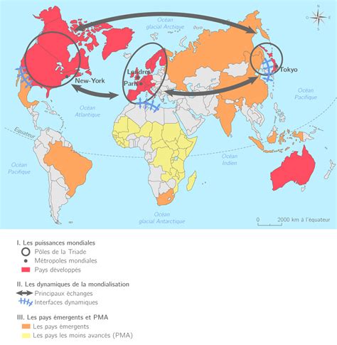 La Mondialisation Carte Géographie Kartable