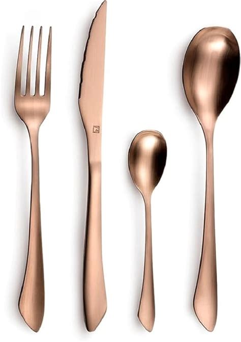 Amefa INSTINCT Cutlery Set For 4 People 16 Pieces PVD Cutlery Copper