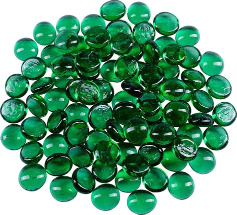 Galashield Green Flat Glass Marbles For Vases Glass Gems Beads Pebbles Vase Filler