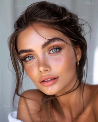 Beautiful Model Portrait X Photo Art Print Gorgeous Eyes Brunette Woman EBay