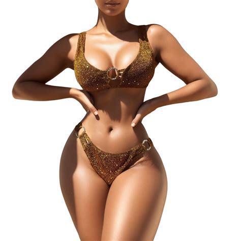 Wedfrse Bikini Sets For Women Two Piece Swimsuit Women S New Sexy Deep