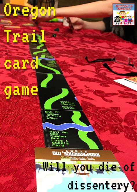 You've died of dysentery, the Oregon Trail Card Game Oregon Trail card